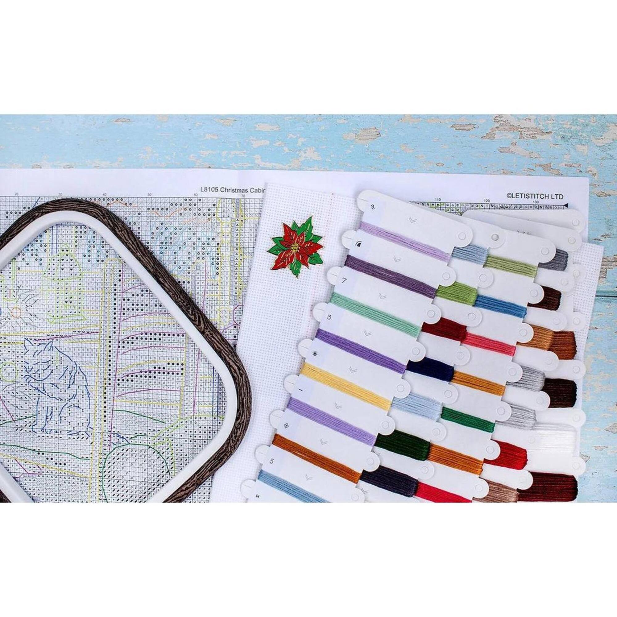 Letistitch Christmas Cabin Counted Cross Stitch Kit